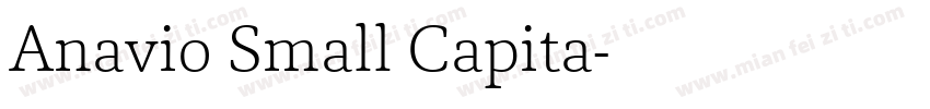 Anavio Small Capita字体转换